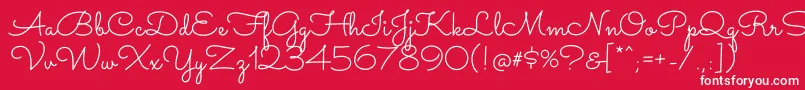 SacramentoRegular Font – White Fonts on Red Background