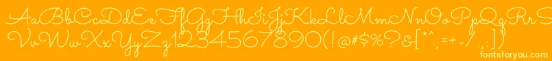 Police SacramentoRegular – polices jaunes sur fond orange