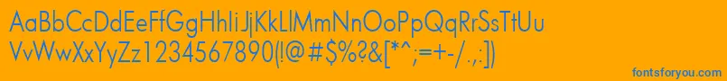 Futuris80n Font – Blue Fonts on Orange Background