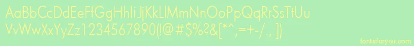 Futuris80n Font – Yellow Fonts on Green Background