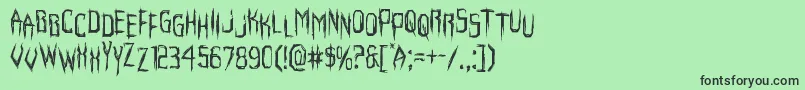 Horroroidstag Font – Black Fonts on Green Background