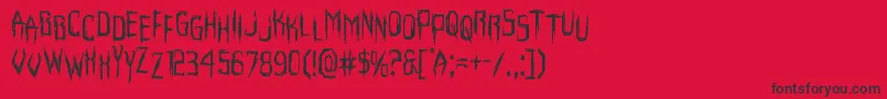 Horroroidstag Font – Black Fonts on Red Background