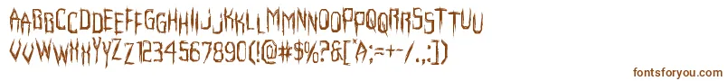 Horroroidstag Font – Brown Fonts on White Background