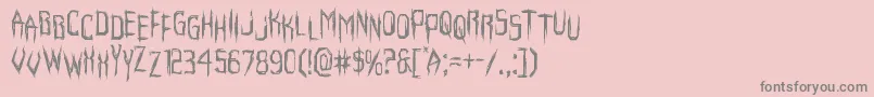 More about Horroroidstag Font Horroroidstag Font – Gray Fonts on Pink Background