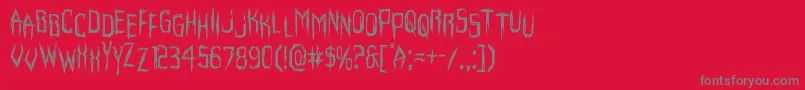 フォントHorroroidstag – 赤い背景に灰色の文字
