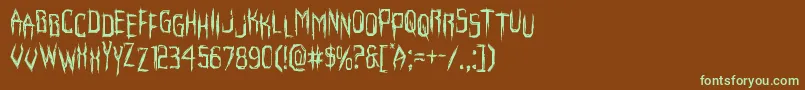 Horroroidstag Font – Green Fonts on Brown Background