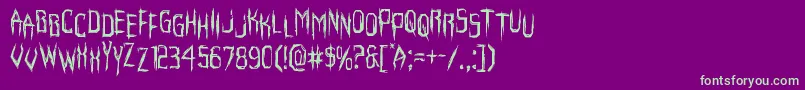 Horroroidstag Font – Green Fonts on Purple Background