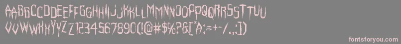 Horroroidstag Font – Pink Fonts on Gray Background