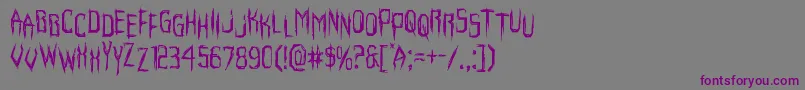 Horroroidstag Font – Purple Fonts on Gray Background