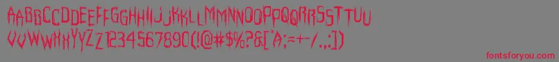Horroroidstag Font – Red Fonts on Gray Background