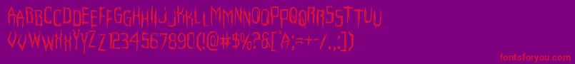 fuente Horroroidstag – Fuentes Rojas Sobre Fondo Morado