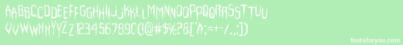 Horroroidstag Font – White Fonts on Green Background
