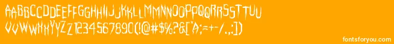 Horroroidstag Font – White Fonts on Orange Background