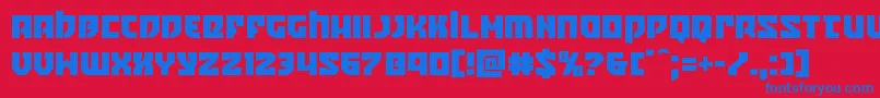 Crazyivan Font – Blue Fonts on Red Background