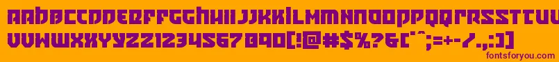 Crazyivan Font – Purple Fonts on Orange Background