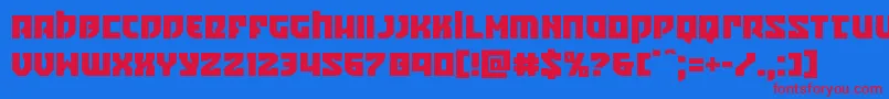 Crazyivan Font – Red Fonts on Blue Background