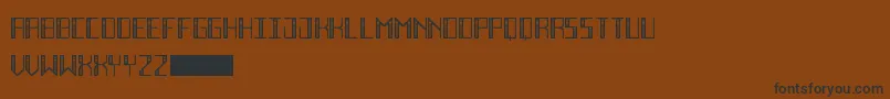 DecoFutureInline Font – Black Fonts on Brown Background