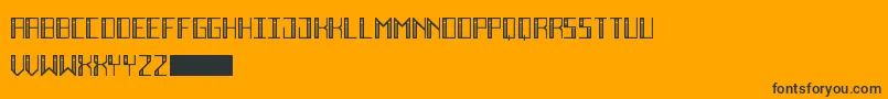 DecoFutureInline Font – Black Fonts on Orange Background