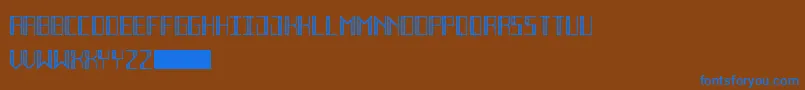 Шрифт DecoFutureInline – синие шрифты на коричневом фоне