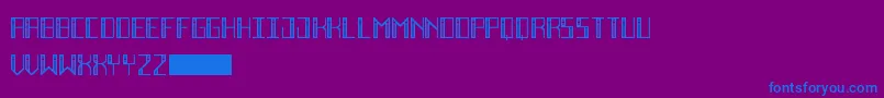 DecoFutureInline Font – Blue Fonts on Purple Background