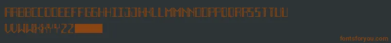 DecoFutureInline Font – Brown Fonts on Black Background