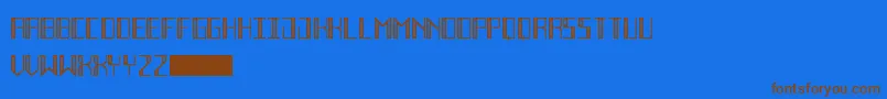 DecoFutureInline Font – Brown Fonts on Blue Background