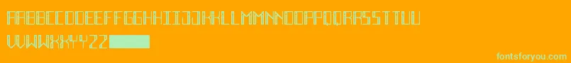 DecoFutureInline Font – Green Fonts on Orange Background