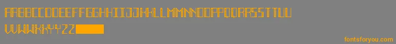 DecoFutureInline Font – Orange Fonts on Gray Background