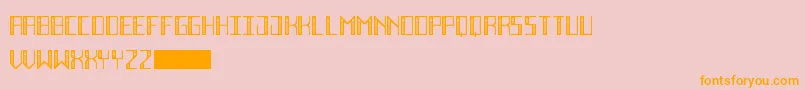 DecoFutureInline Font – Orange Fonts on Pink Background
