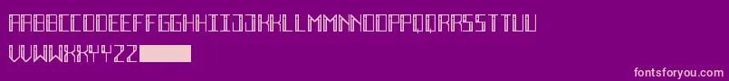 DecoFutureInline Font – Pink Fonts on Purple Background