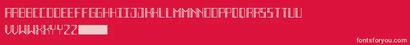 Шрифт DecoFutureInline – розовые шрифты на красном фоне