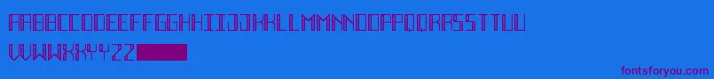 DecoFutureInline Font – Purple Fonts on Blue Background