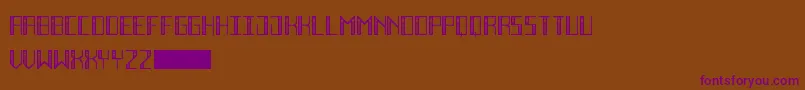 DecoFutureInline Font – Purple Fonts on Brown Background
