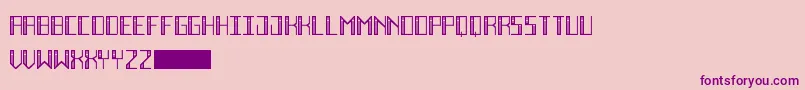 DecoFutureInline Font – Purple Fonts on Pink Background