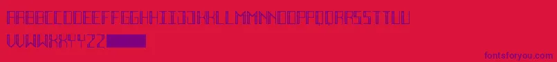 DecoFutureInline Font – Purple Fonts on Red Background