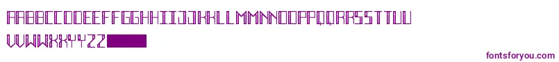 Шрифт DecoFutureInline – фиолетовые шрифты на белом фоне