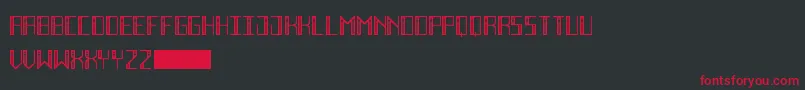 DecoFutureInline Font – Red Fonts on Black Background