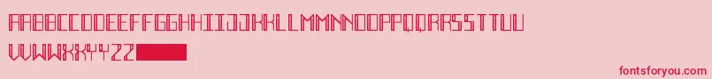 DecoFutureInline Font – Red Fonts on Pink Background