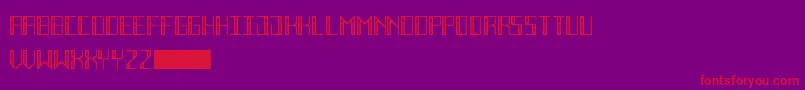 DecoFutureInline Font – Red Fonts on Purple Background