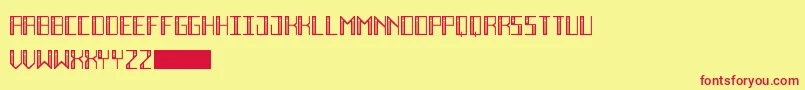 DecoFutureInline Font – Red Fonts on Yellow Background