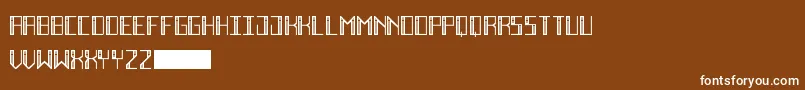 DecoFutureInline Font – White Fonts on Brown Background
