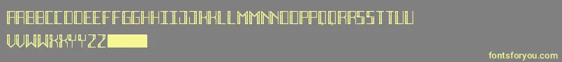 DecoFutureInline Font – Yellow Fonts on Gray Background