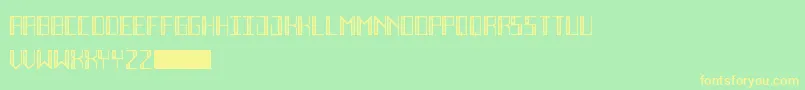 Czcionka DecoFutureInline – żółte czcionki na zielonym tle