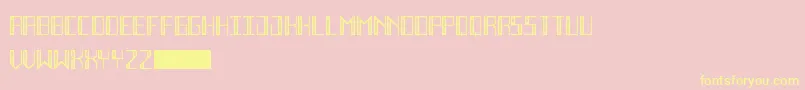 DecoFutureInline Font – Yellow Fonts on Pink Background