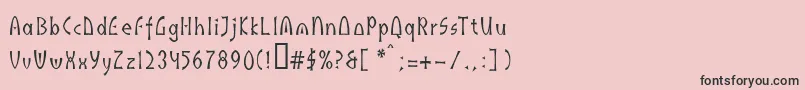 フォントIndusll – ピンクの背景に黒い文字