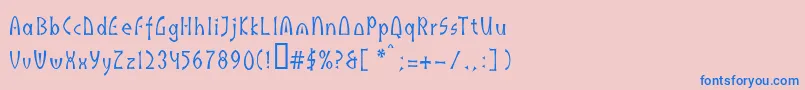 フォントIndusll – ピンクの背景に青い文字