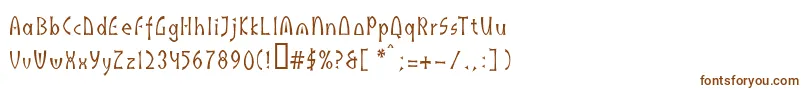 Indusll Font – Brown Fonts on White Background