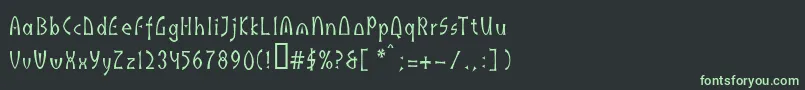 Indusll-fontti – vihreät fontit mustalla taustalla