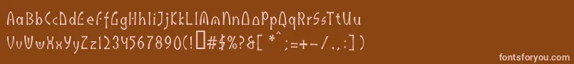 Шрифт Indusll – розовые шрифты на коричневом фоне