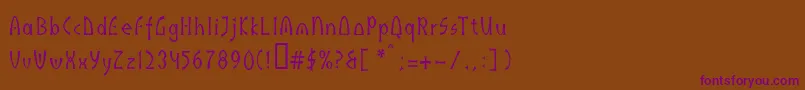 Indusll Font – Purple Fonts on Brown Background